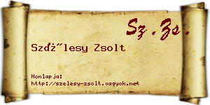 Szélesy Zsolt névjegykártya