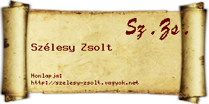 Szélesy Zsolt névjegykártya